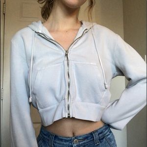 J.Galt light blue cropped sweatshirt